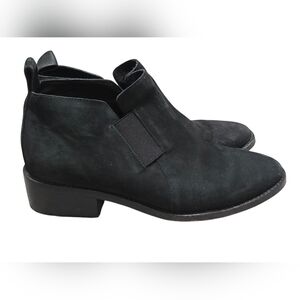Eileen Fisher Womens Black Scrunched Ankle N suede Ankle Boots Size 8.5